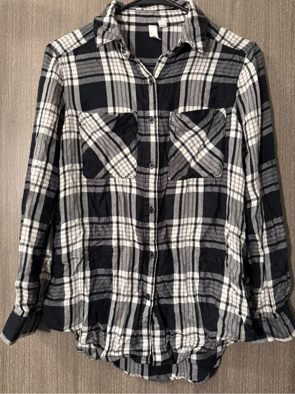 BP Black and White Plaid Shirt